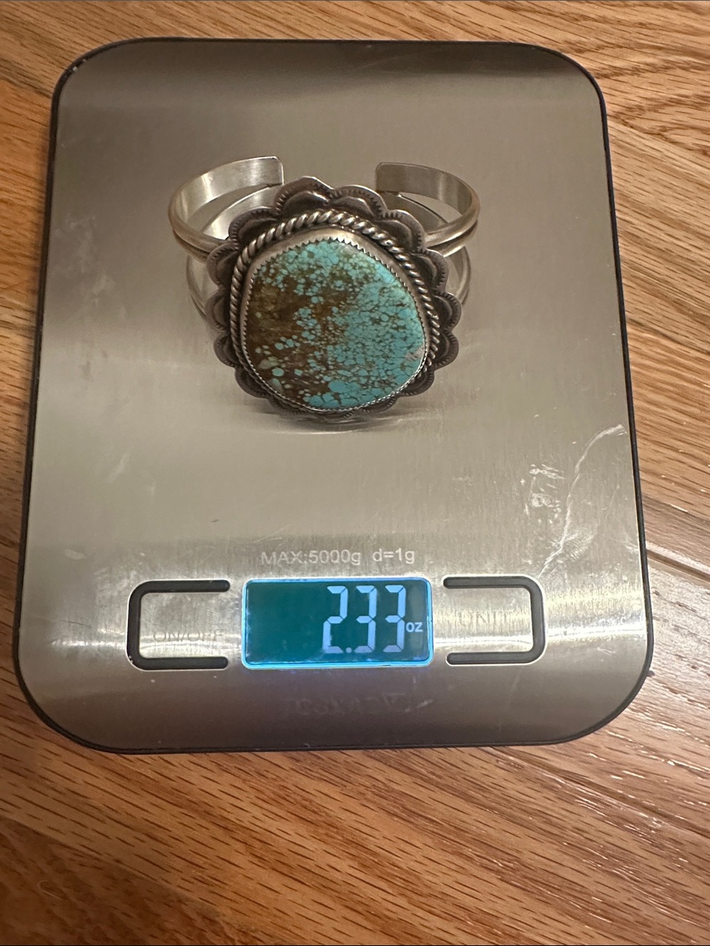 Reserved @gringita62 Navajo Danny Hinio Mine 8 Turquoise & Sterling Silver Cuff - Picture 8 of 8